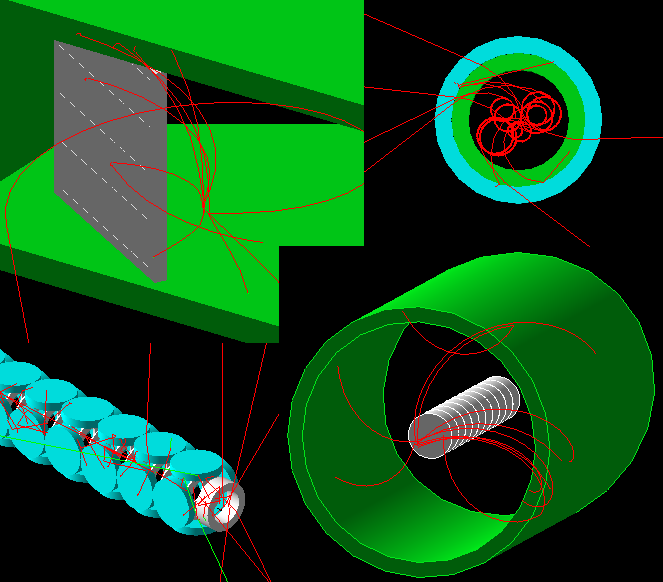 GEANT4 simulations of possible ICE detector designs